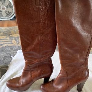 Frye Tall Marissa Brown & Black Back Zip Boot 8.5